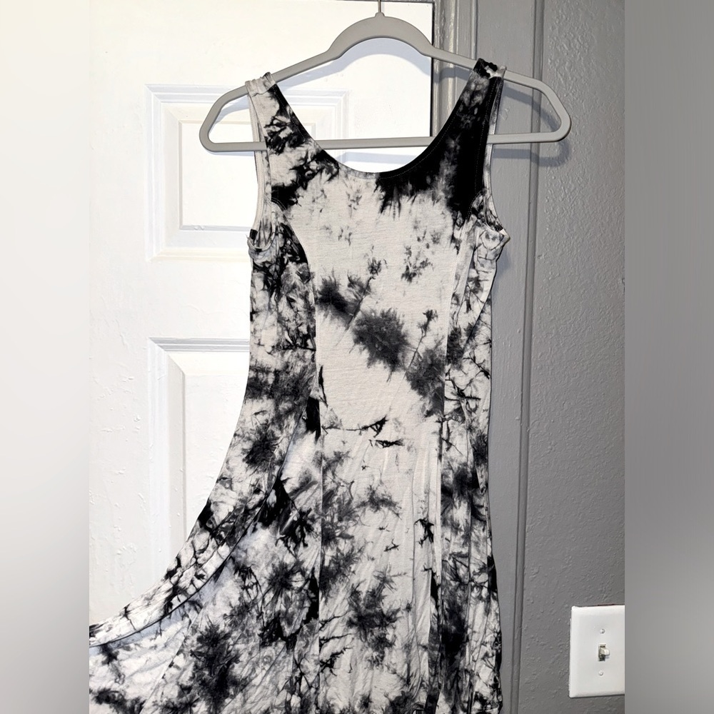 One heart clothing mini dress white/black Spandex woman size M